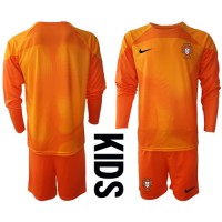 Portugal Målmand Udebanesæt Børn VM 2022 Langærmet (+ Korte bukser)